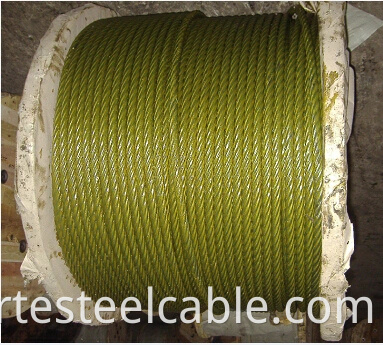 Ungalvanized Steel Wire Rope With Golden Color Grease A 21